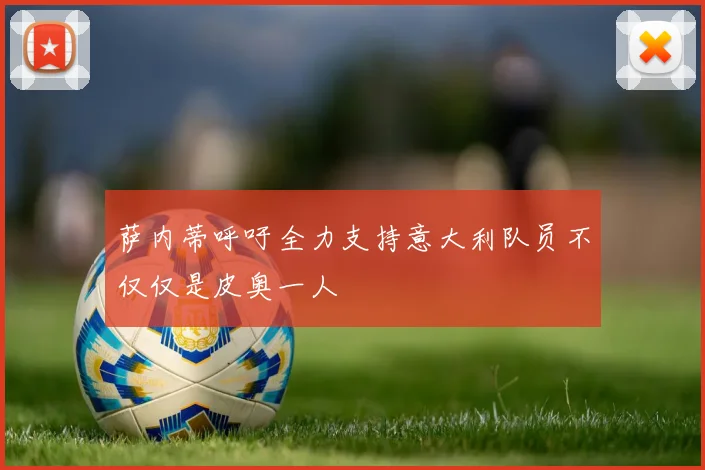 萨内蒂呼吁全力支持意大利队员不仅仅是皮奥一人